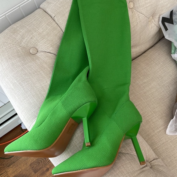 SHEIN Green over the knee boots - Picture 6 of 7